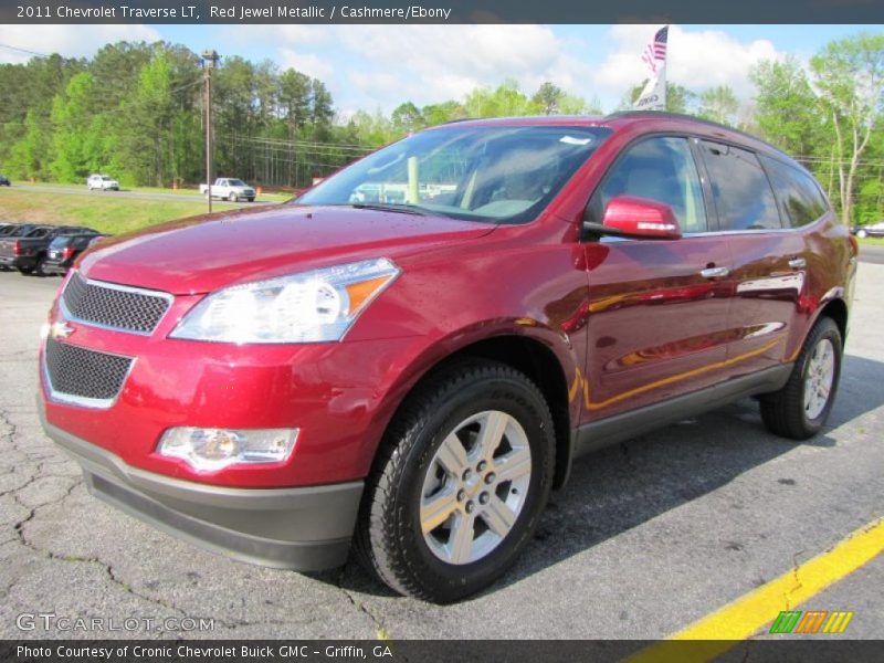 Red Jewel Metallic / Cashmere/Ebony 2011 Chevrolet Traverse LT