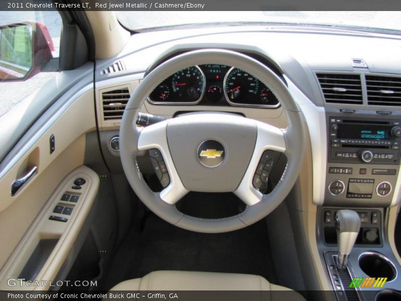 Red Jewel Metallic / Cashmere/Ebony 2011 Chevrolet Traverse LT