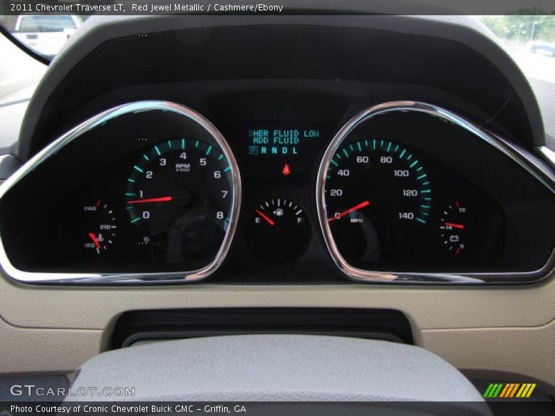 Red Jewel Metallic / Cashmere/Ebony 2011 Chevrolet Traverse LT