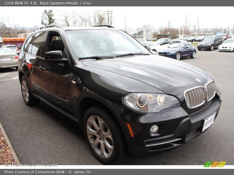 Black Sapphire Metallic / Grey 2008 BMW X5 4.8i