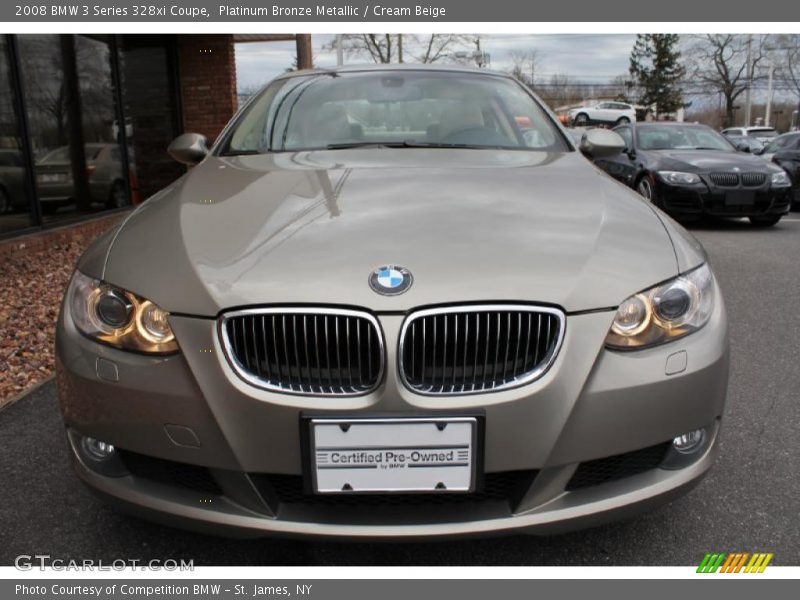 Platinum Bronze Metallic / Cream Beige 2008 BMW 3 Series 328xi Coupe