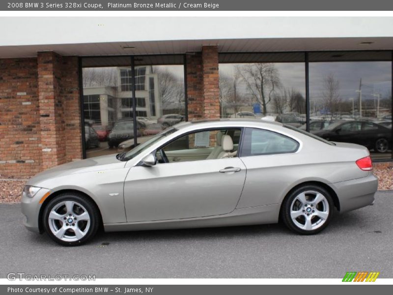 Platinum Bronze Metallic / Cream Beige 2008 BMW 3 Series 328xi Coupe