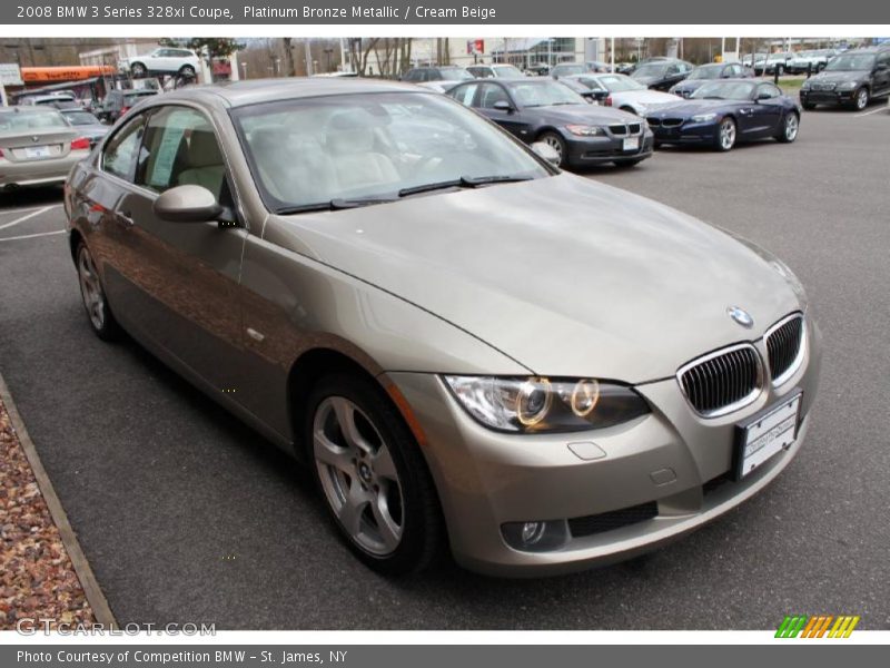 Platinum Bronze Metallic / Cream Beige 2008 BMW 3 Series 328xi Coupe