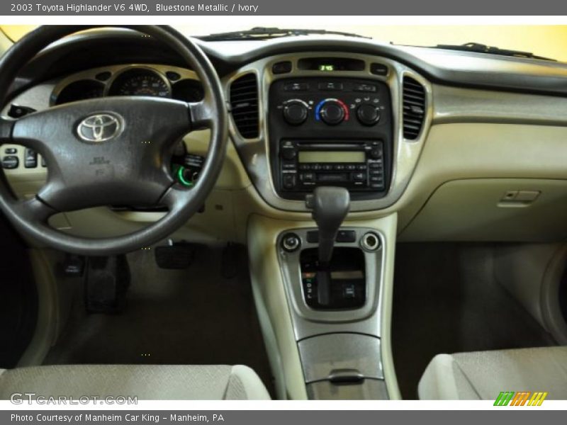 Bluestone Metallic / Ivory 2003 Toyota Highlander V6 4WD