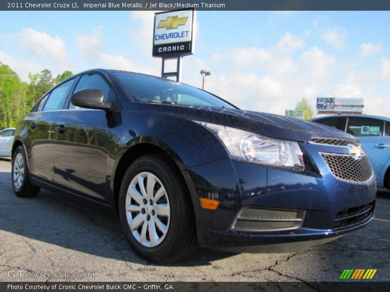 Imperial Blue Metallic / Jet Black/Medium Titanium 2011 Chevrolet Cruze LS