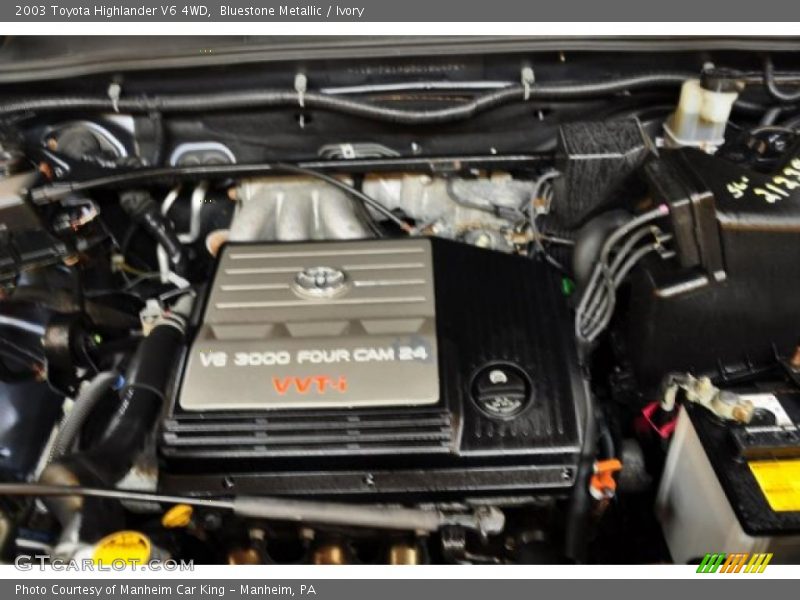 Bluestone Metallic / Ivory 2003 Toyota Highlander V6 4WD
