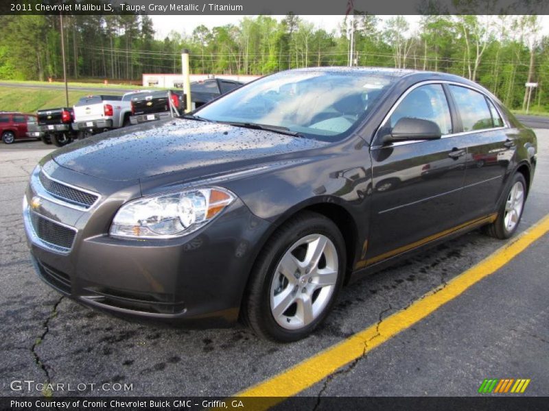 Taupe Gray Metallic / Titanium 2011 Chevrolet Malibu LS
