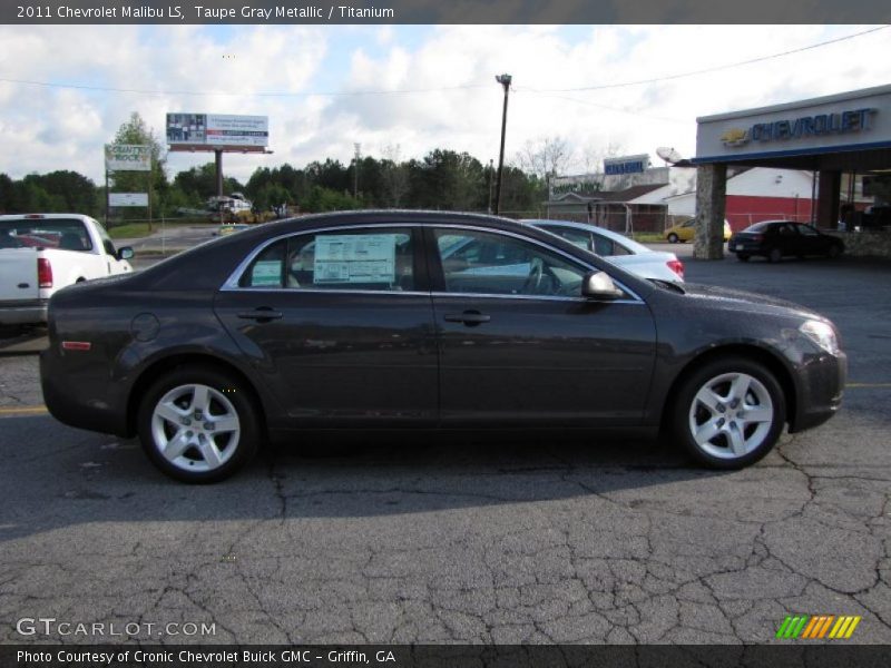 Taupe Gray Metallic / Titanium 2011 Chevrolet Malibu LS