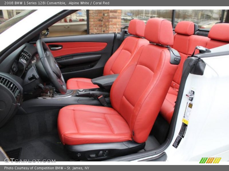  2008 1 Series 128i Convertible Coral Red Interior