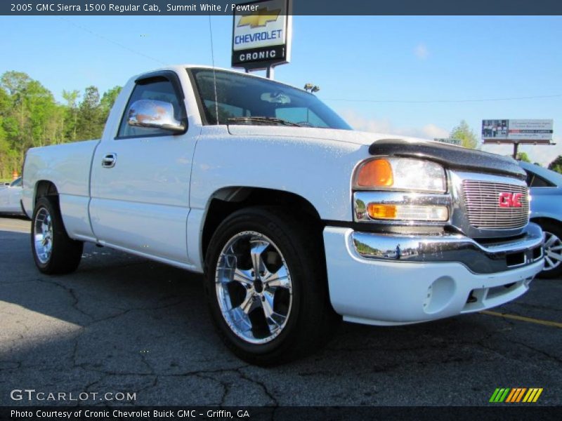 Summit White / Pewter 2005 GMC Sierra 1500 Regular Cab
