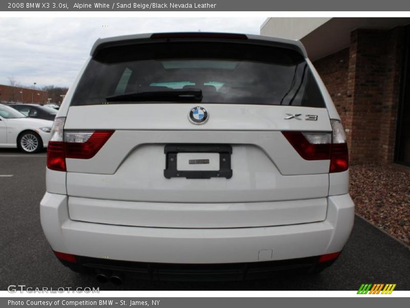 Alpine White / Sand Beige/Black Nevada Leather 2008 BMW X3 3.0si