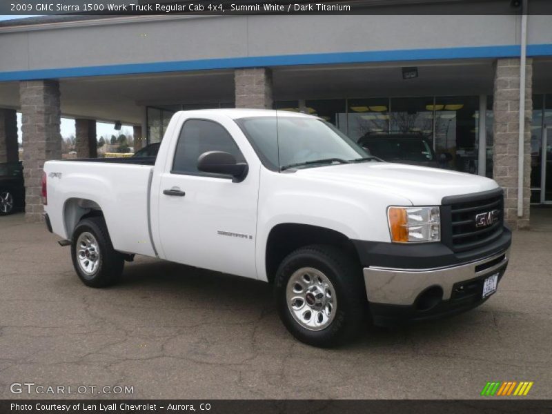 Summit White / Dark Titanium 2009 GMC Sierra 1500 Work Truck Regular Cab 4x4