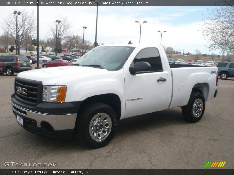 Front 3/4 View of 2009 Sierra 1500 Work Truck Regular Cab 4x4