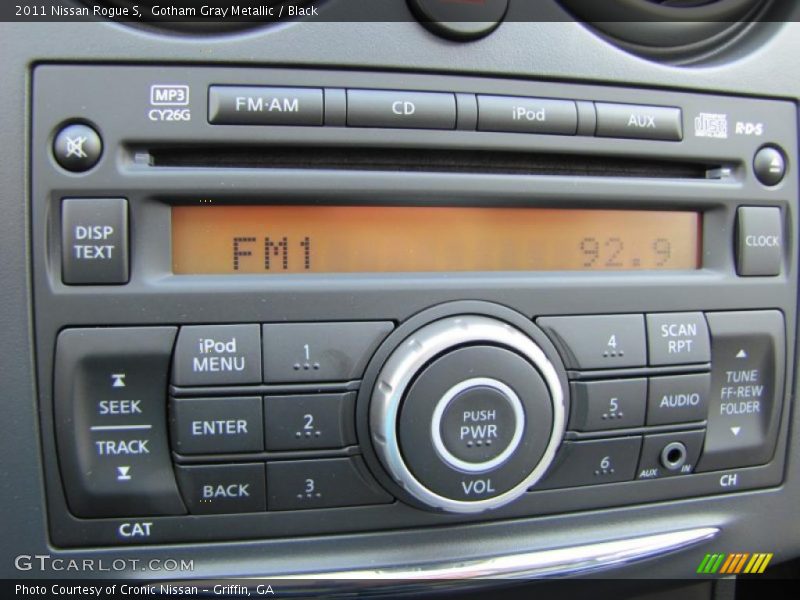 Gotham Gray Metallic / Black 2011 Nissan Rogue S