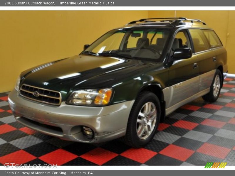 Timberline Green Metallic / Beige 2001 Subaru Outback Wagon
