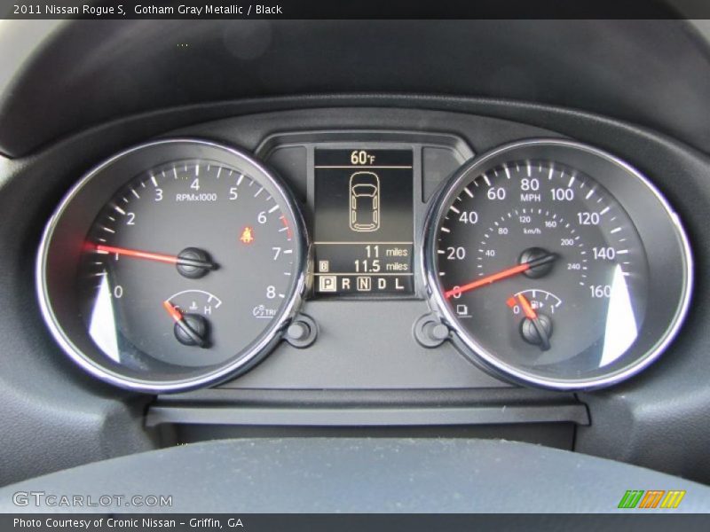 Gotham Gray Metallic / Black 2011 Nissan Rogue S