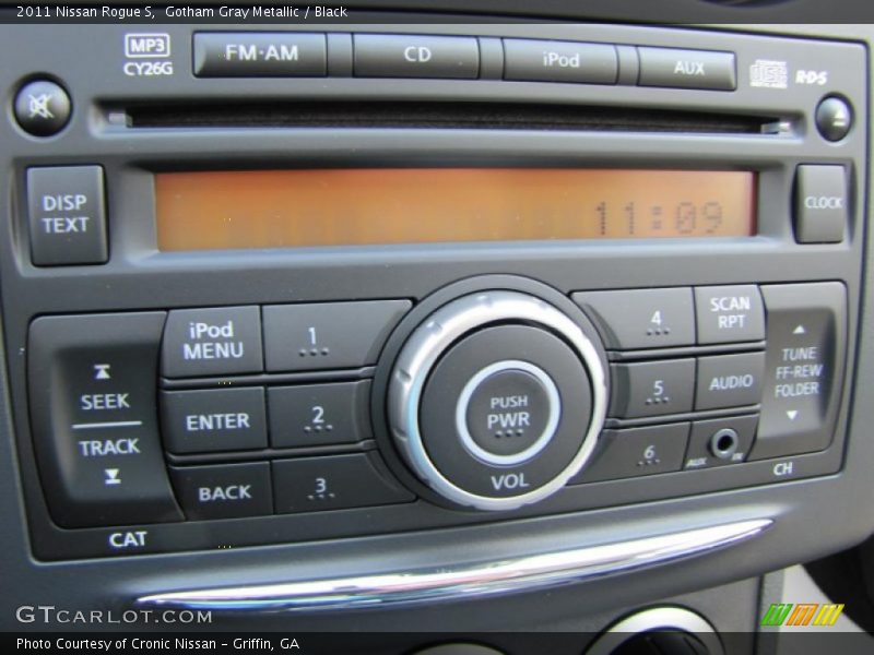 Gotham Gray Metallic / Black 2011 Nissan Rogue S