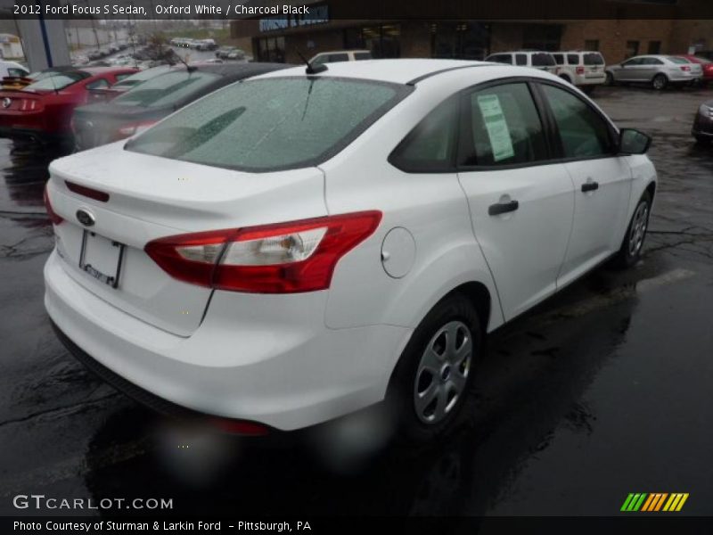 Oxford White / Charcoal Black 2012 Ford Focus S Sedan