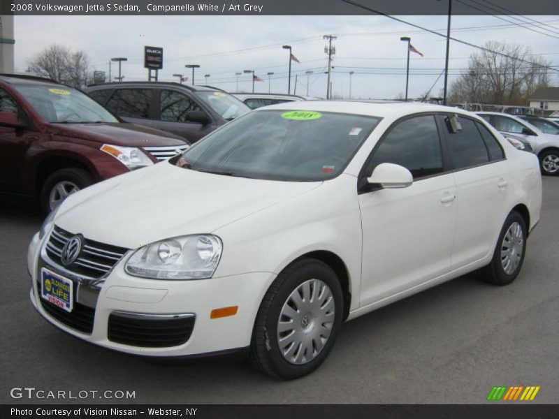 Campanella White / Art Grey 2008 Volkswagen Jetta S Sedan