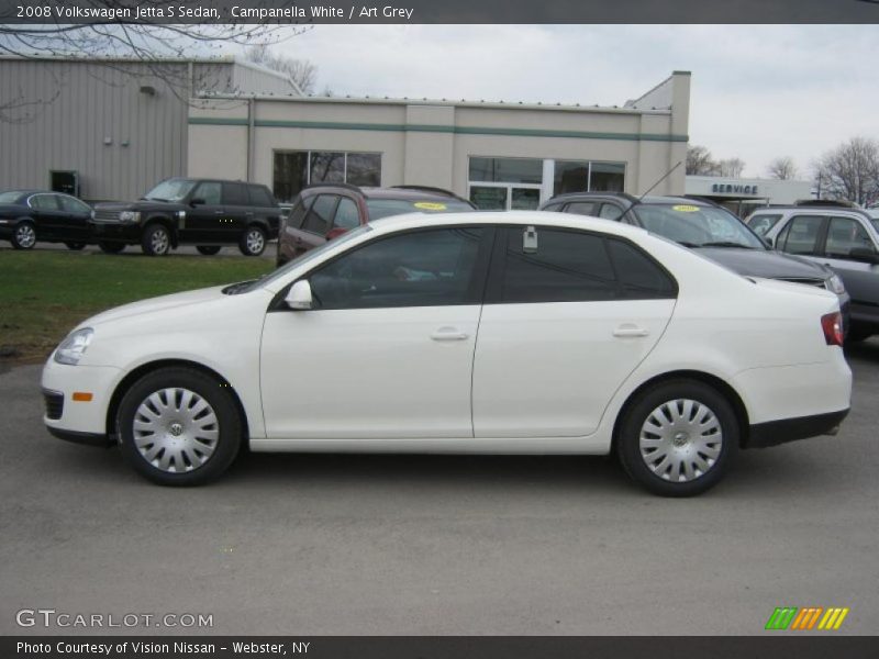 Campanella White / Art Grey 2008 Volkswagen Jetta S Sedan