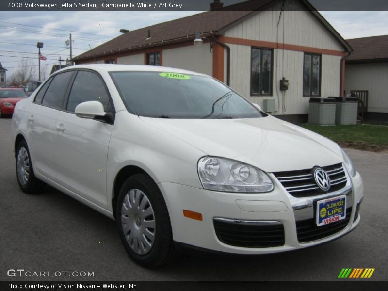 Campanella White / Art Grey 2008 Volkswagen Jetta S Sedan