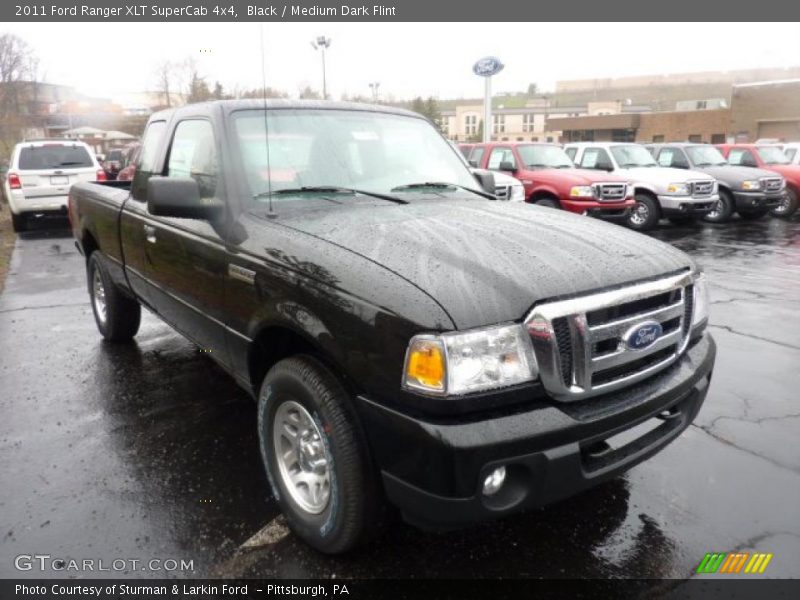 Black / Medium Dark Flint 2011 Ford Ranger XLT SuperCab 4x4
