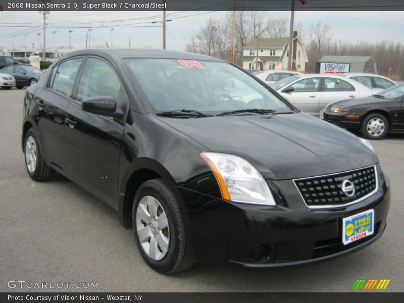 Super Black / Charcoal/Steel 2008 Nissan Sentra 2.0