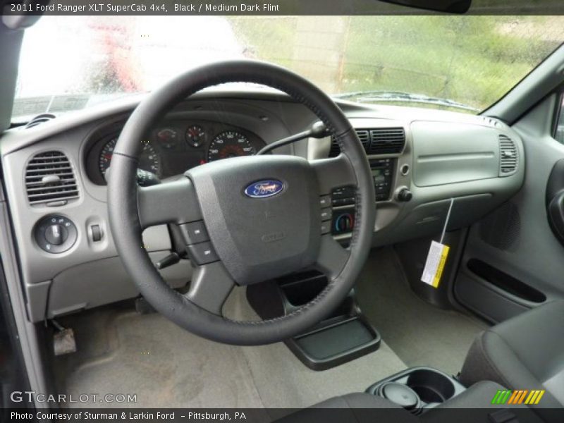 Black / Medium Dark Flint 2011 Ford Ranger XLT SuperCab 4x4