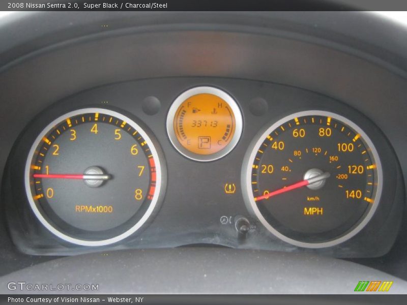 Super Black / Charcoal/Steel 2008 Nissan Sentra 2.0