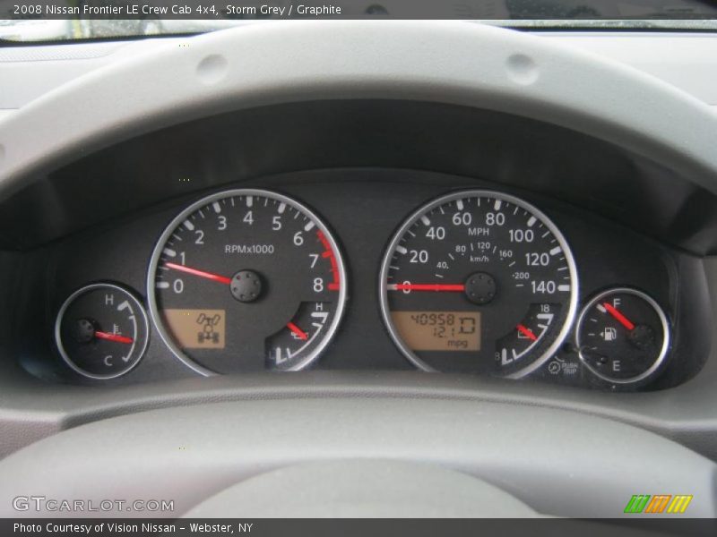 Storm Grey / Graphite 2008 Nissan Frontier LE Crew Cab 4x4