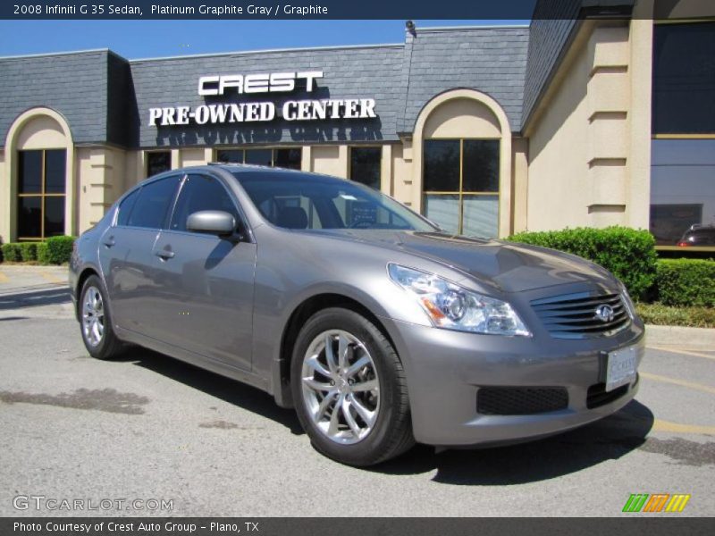 Platinum Graphite Gray / Graphite 2008 Infiniti G 35 Sedan