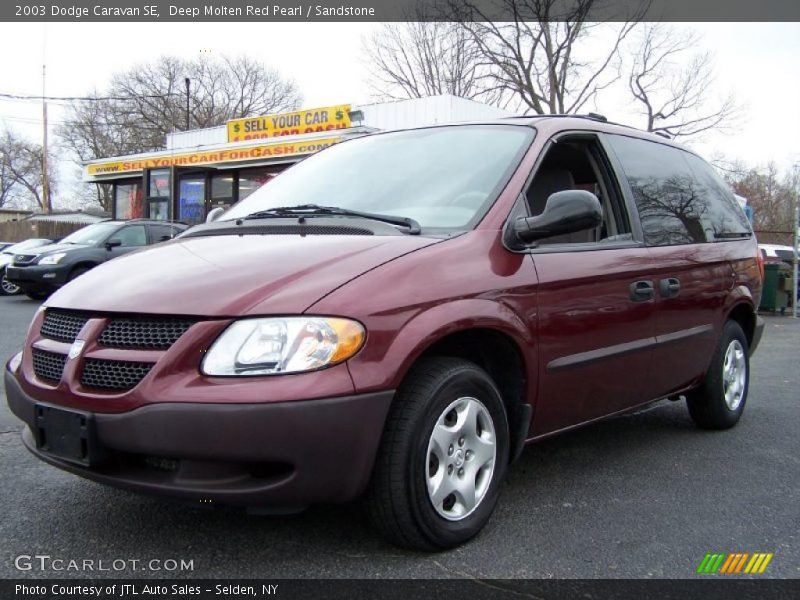Deep Molten Red Pearl / Sandstone 2003 Dodge Caravan SE
