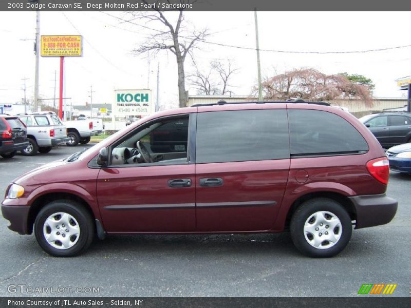 Deep Molten Red Pearl / Sandstone 2003 Dodge Caravan SE