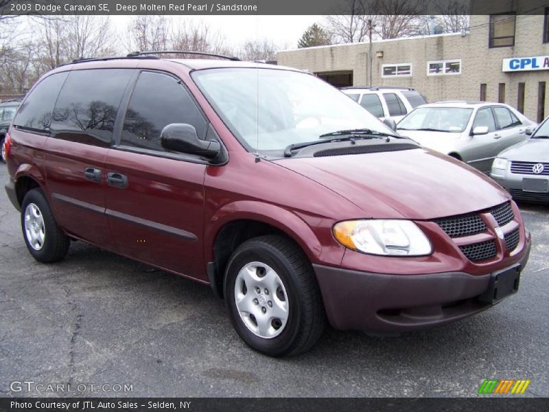 Deep Molten Red Pearl / Sandstone 2003 Dodge Caravan SE