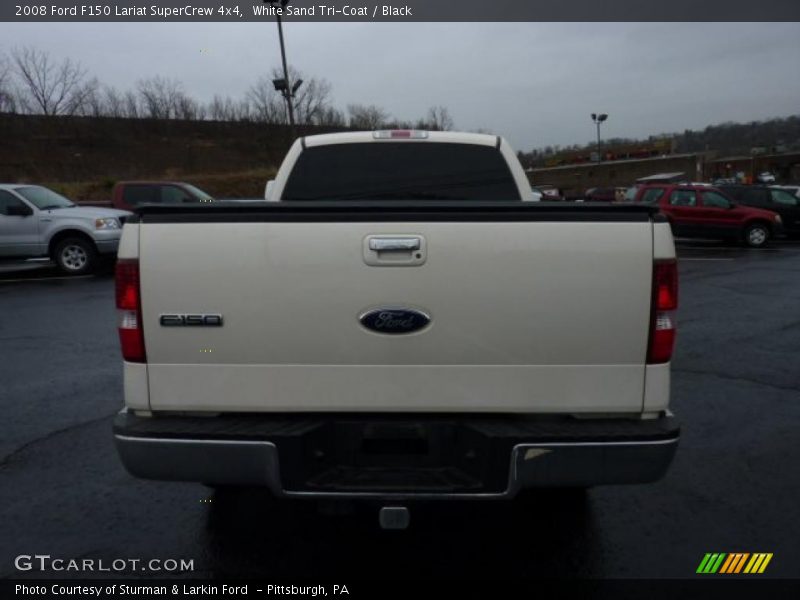 White Sand Tri-Coat / Black 2008 Ford F150 Lariat SuperCrew 4x4