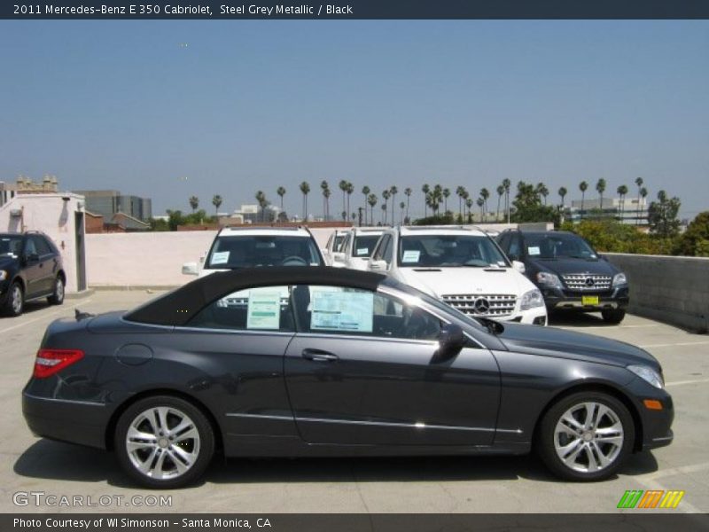 Steel Grey Metallic / Black 2011 Mercedes-Benz E 350 Cabriolet