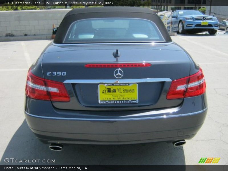 Steel Grey Metallic / Black 2011 Mercedes-Benz E 350 Cabriolet