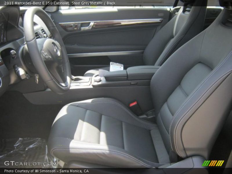 Steel Grey Metallic / Black 2011 Mercedes-Benz E 350 Cabriolet