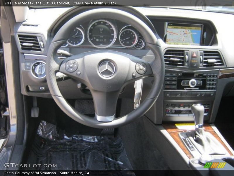 Steel Grey Metallic / Black 2011 Mercedes-Benz E 350 Cabriolet