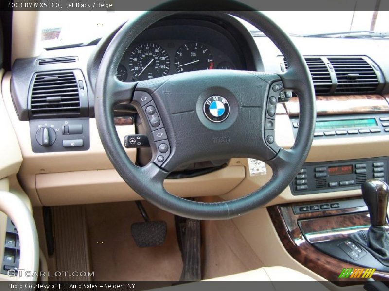 Jet Black / Beige 2003 BMW X5 3.0i