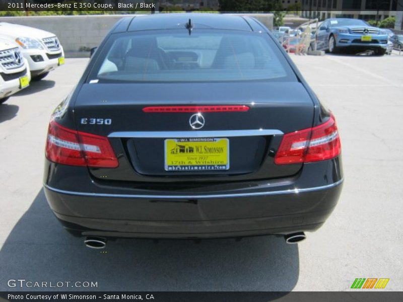 Black / Black 2011 Mercedes-Benz E 350 Coupe