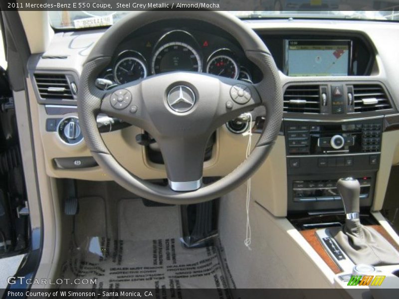 Steel Grey Metallic / Almond/Mocha 2011 Mercedes-Benz E 550 Coupe