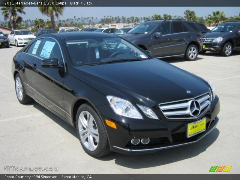 Black / Black 2011 Mercedes-Benz E 350 Coupe