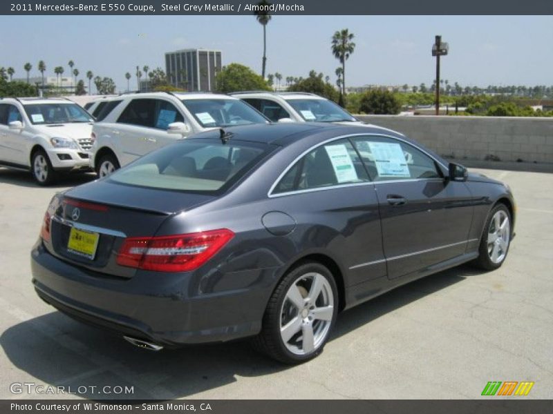 Steel Grey Metallic / Almond/Mocha 2011 Mercedes-Benz E 550 Coupe