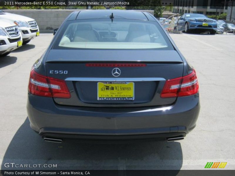 Steel Grey Metallic / Almond/Mocha 2011 Mercedes-Benz E 550 Coupe