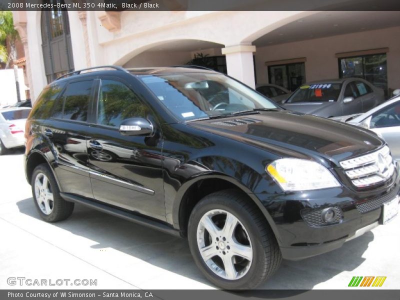 Black / Black 2008 Mercedes-Benz ML 350 4Matic