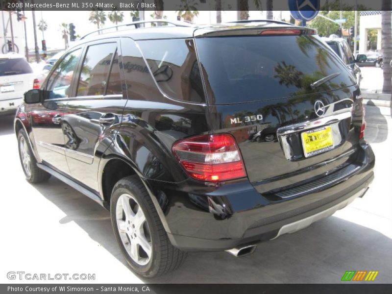 Black / Black 2008 Mercedes-Benz ML 350 4Matic