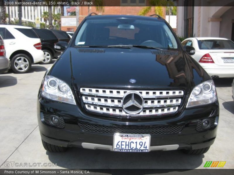 Black / Black 2008 Mercedes-Benz ML 350 4Matic