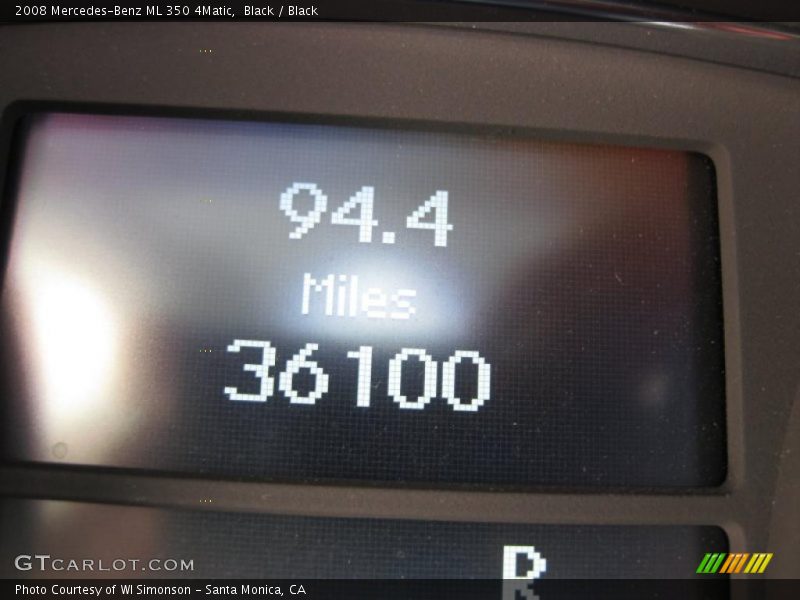 Black / Black 2008 Mercedes-Benz ML 350 4Matic