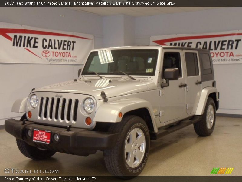 Bright Silver Metallic / Dark Slate Gray/Medium Slate Gray 2007 Jeep Wrangler Unlimited Sahara